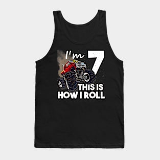 7Th Birthday T Shirt Boy Monster Truck 7 Years Old Tank Top